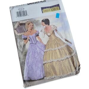 Butterick #6105 Size 12,14,16 "Making History" Pattern Colonial FloorLength Gown